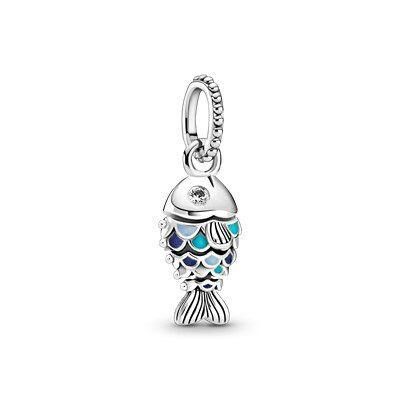 799428C01 Pandora Mavi Pullu Balık Sallantılı Charm - 1