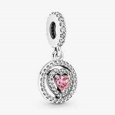 Pandora 791476C01 - Işıltılı Çift Hale Kalpli Sallantılı Charm - 2