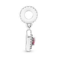 Pandora 791476C01 - Işıltılı Çift Hale Kalpli Sallantılı Charm - 4