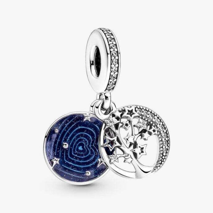 Pandora Ağaç, Galaksi ve Ay Çift Sallantılı Charm 799645C01 - 1