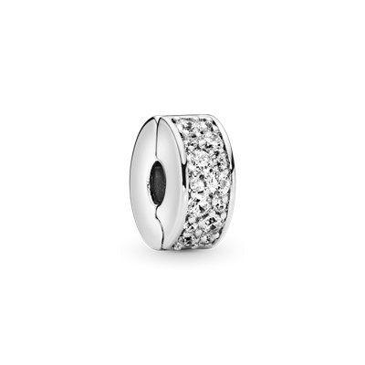 Pandora Şeffaf Pavé Klips Charm 791817CZ - 5