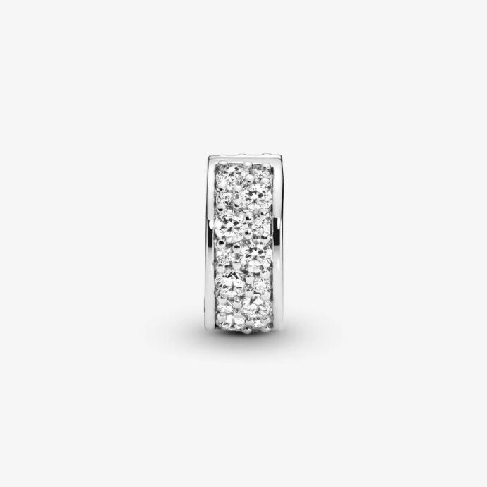 Pandora Şeffaf Pavé Klips Charm 791817CZ - 2