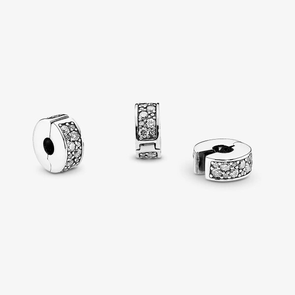 Pandora Şeffaf Pavé Klips Charm 791817CZ - 4