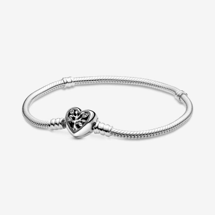 Pandora Moments Aile Ağacı Kalp Klipsli Bileklik 598827C01-16 cm - 1