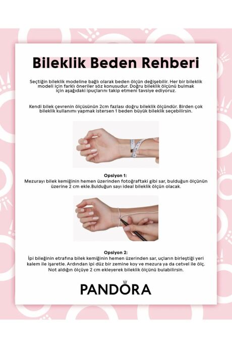 Pandora Moments Kalp Kilitli Zincir Bileklik 569539C00-16cm - 4