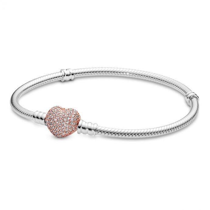 Pandora Pavé Kalp Klip 586292CZ-18cm - 1