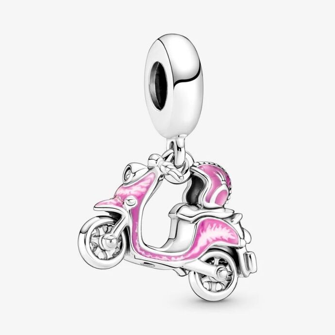 Pandora Pembe Scooter Sarkan Charm 791057C01 - 1