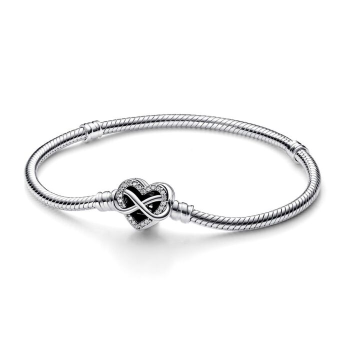 Pandora Sonsuz Kalp Klipsli Yılan Zincir 592645C01-16cm - 1